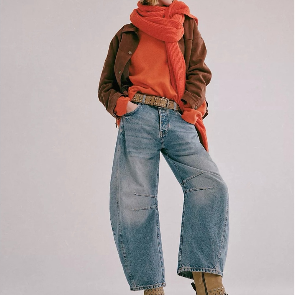 Free People Barrel Jeans